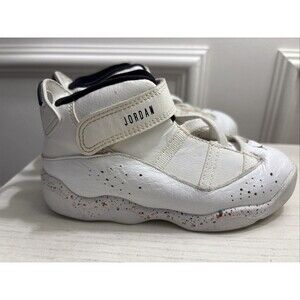 Jordan 6 Rings Sneakers – White with Multicolor Speckled Sole – Toddler Size 10C